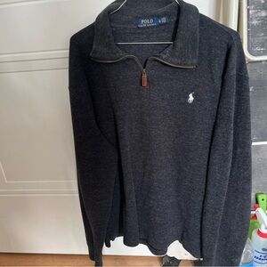 Ralph Lauren Men's Dark Gray Zip-Up Sweater